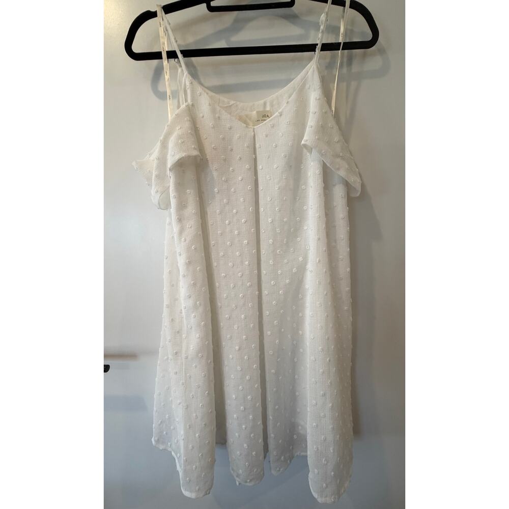 Cold Shoulder White Mini Dress by J.O.A. Los Angeles Womens Small